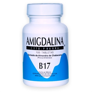 Imagen de Amigdalina Tabletas 500 mg, Frasco con 100 Tabletas
